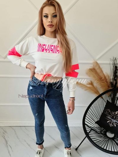 Бяла блуза INFLUENCE - код 1743