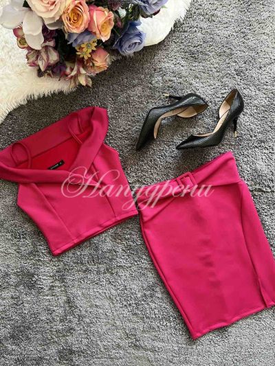 Дамски комплект от две части в цикламен цвят - код 2505