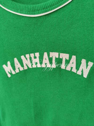 Дамска тениска рипс в зелен цвят – код 2614