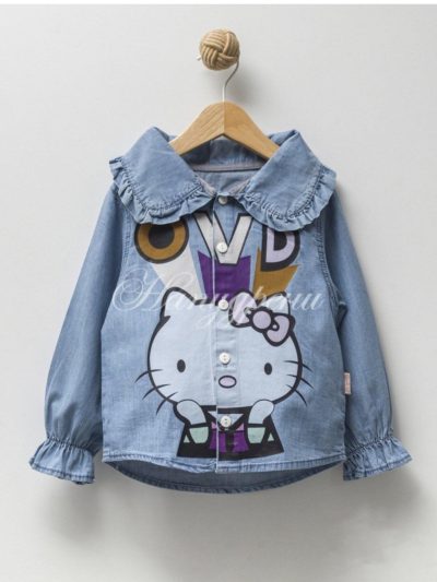 Детска дънкова риза с апликация