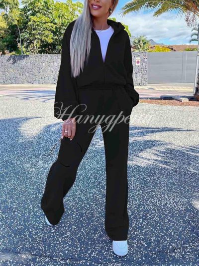 Спортен сет от две части "Doll" в черен цвят - код 4566