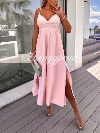 Дълга рокля “Zorrie” с цепка