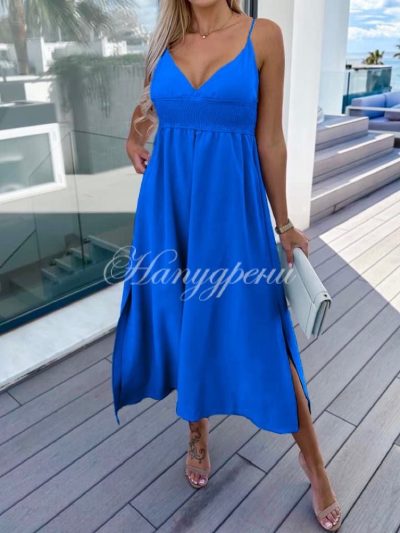 Дълга рокля “Zorrie” с цепка