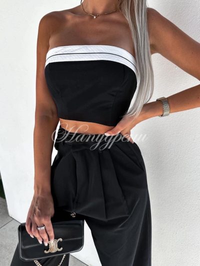 Ефектен сет от две части "Hayat" в черно - код 5021