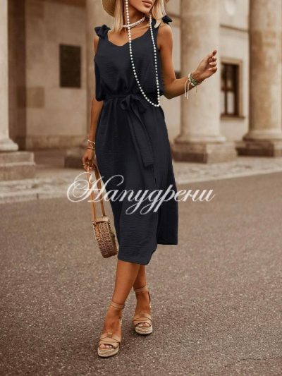 Дамска рокля с коланче