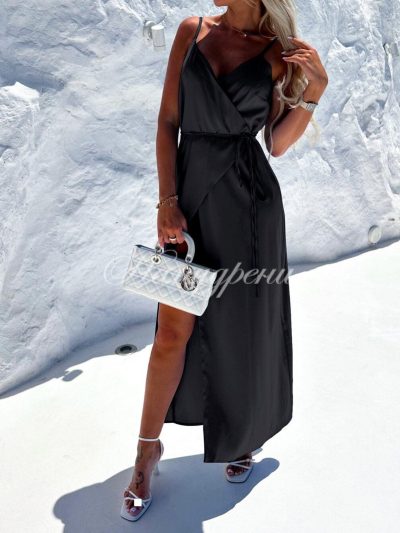 Дълга рокля с цепка "Buena"