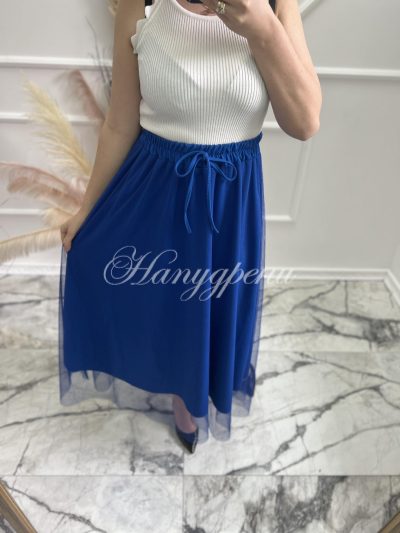 Дълга тюлена пола “Lailla” в син цвят – код 5204