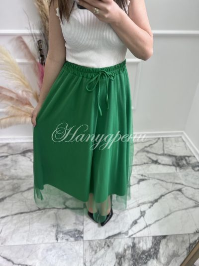 Дълга тюлена пола “Lailla” в зелен цвят – код 5205
