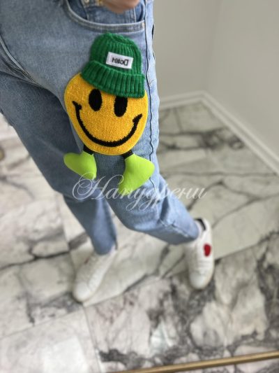 Дамски дънки "Smile" с ефектно коланче - код 5197