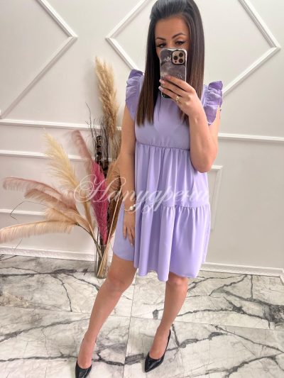 Дамска рокля с къдрички