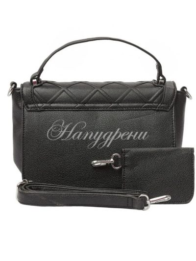 Дамска чанта с портмоне в черен цвят – код 5315