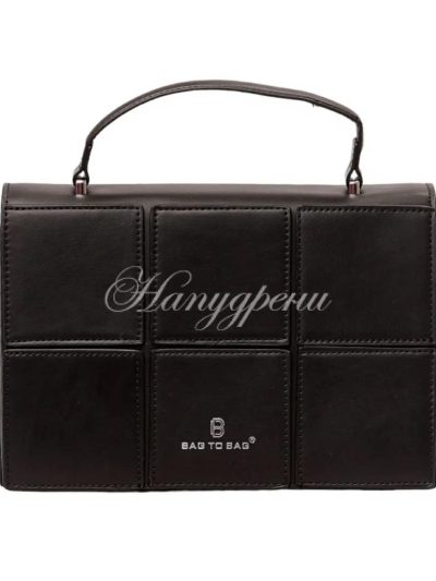 Дамска ефектна чанта в черен цвят - код 5306