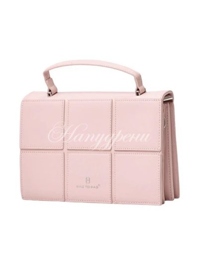 Дамска ефектна чанта в розов цвят – код 5307