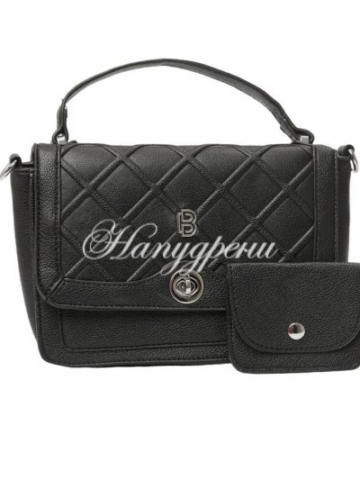 Дамска чанта с портмоне в черен цвят – код 5315