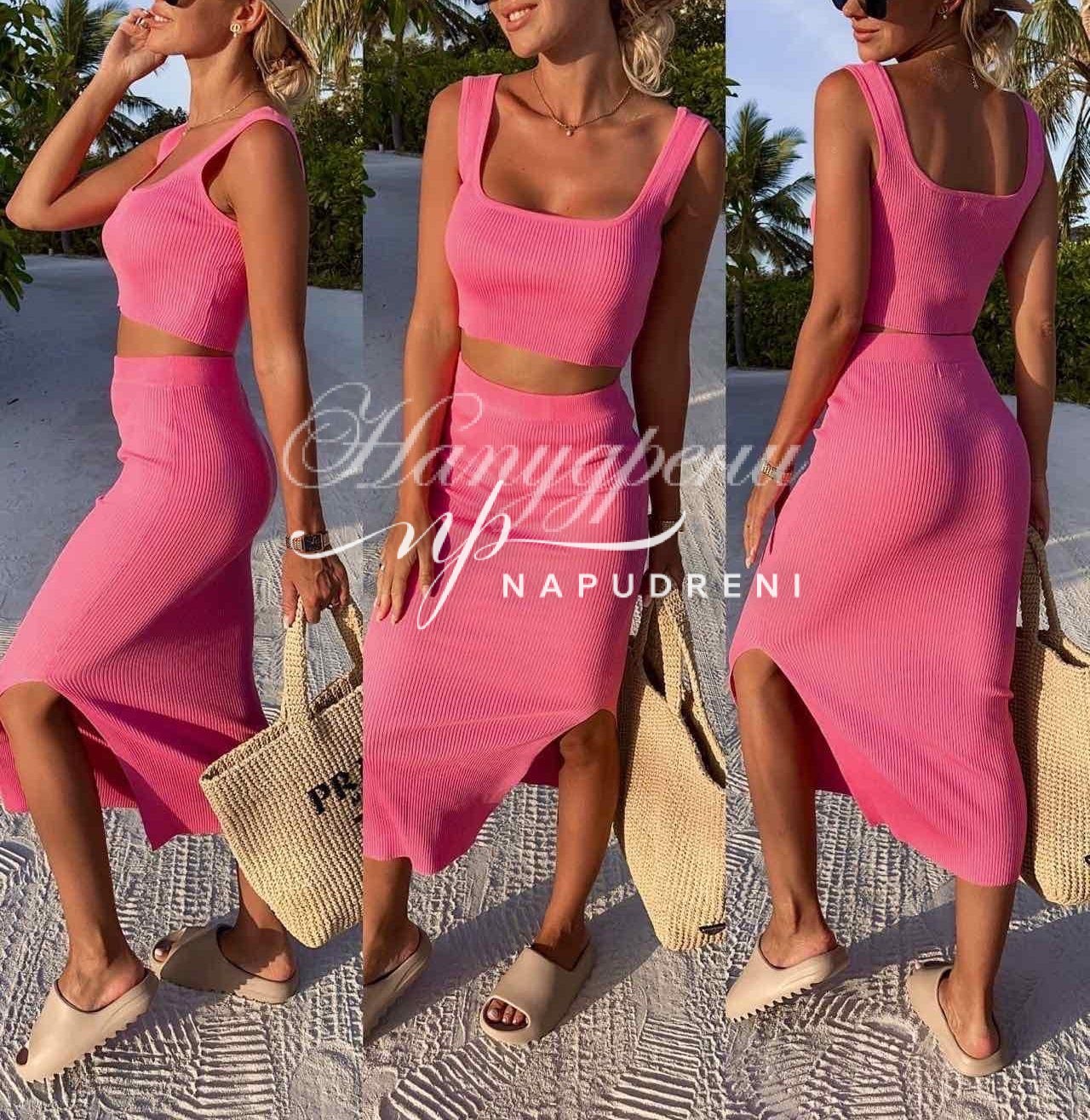 Ефектен сет с дълга пола Ефектен сет с дълга пола