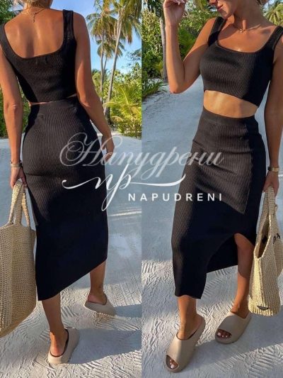 Ефектен сет с дълга пола