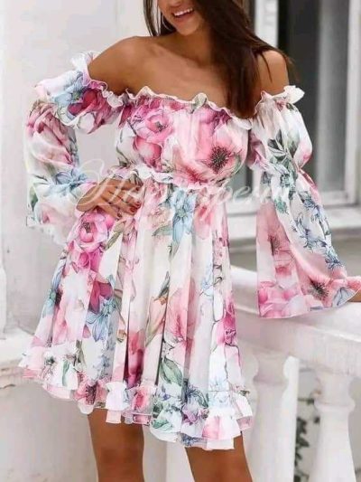 Нежна рокля "Dreamy" в актуална разцветка - код 5538