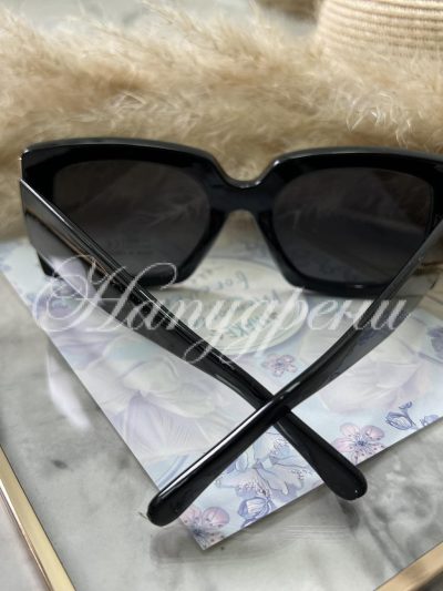 Дамски черни очила с ефектен детайл - код 5479