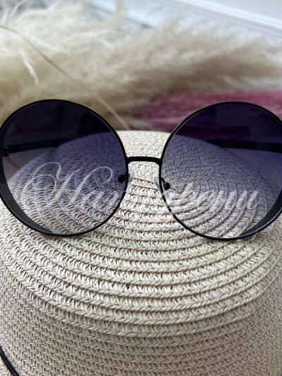 Дамски очила с нежен брокат и черни рамки - код 5469