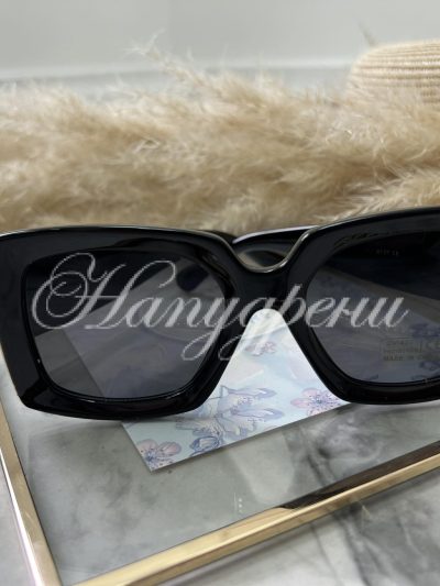 Дамски черни очила с ефектен детайл - код 5479