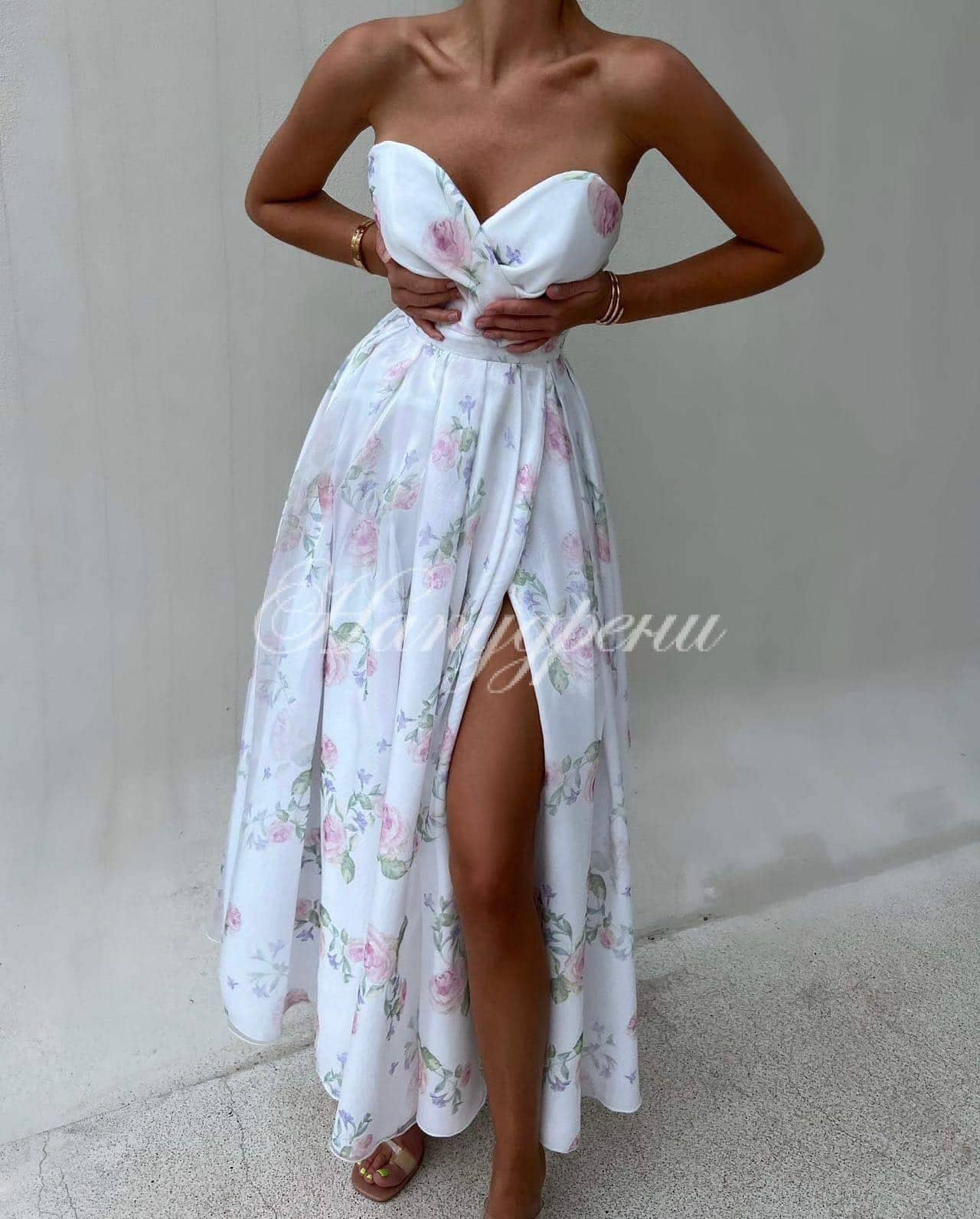 Ефирна рокля с цепка “Flower” Ефирна рокля с цепка “Flower”