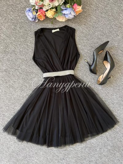 Дамска рокля “Aglaya” с блестящо коланче