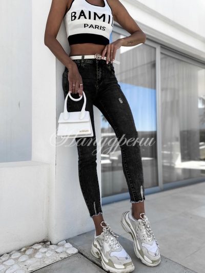 Дамски дънки "Ayra" в черен цвят - код 5727