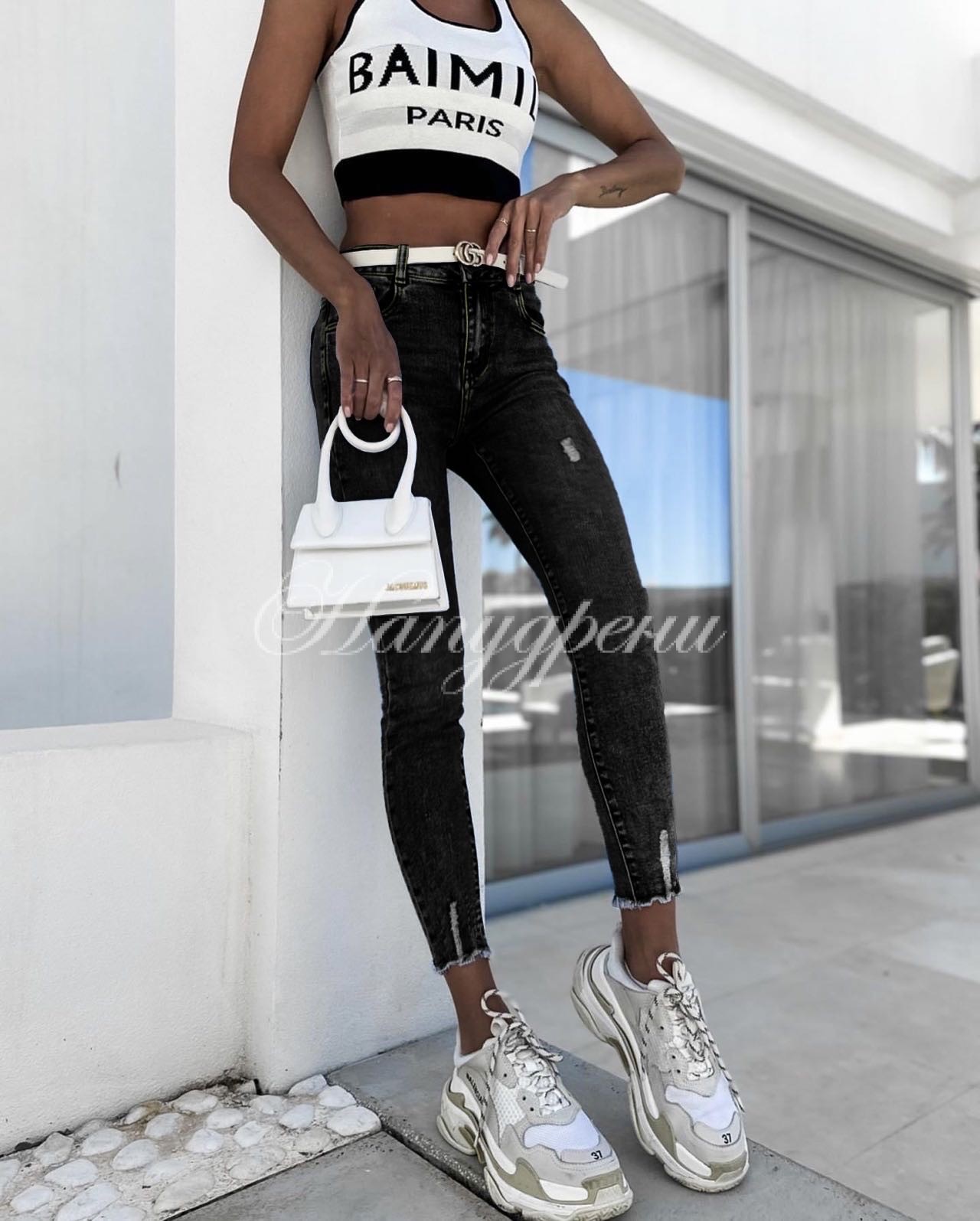 Дамски дънки "Ayra" в черен цвят - код 5727 Дамски дънки "Ayra" в черен цвят - код 5727