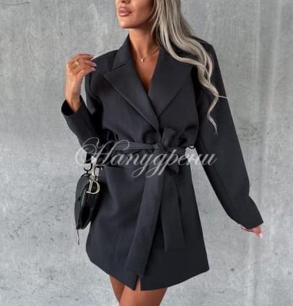 Дамско палто "Simona" в черен цвят