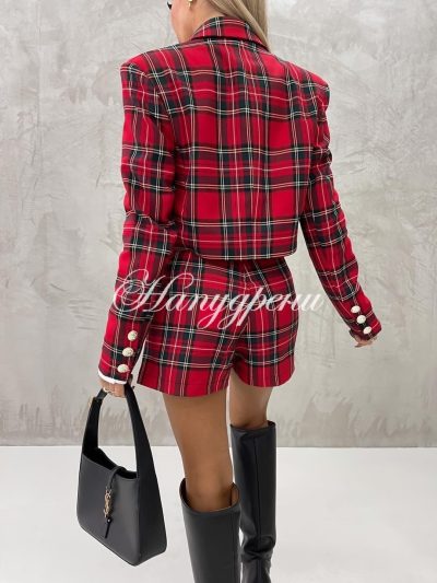 Дамски комплект сако и пола-панталон - код 6205