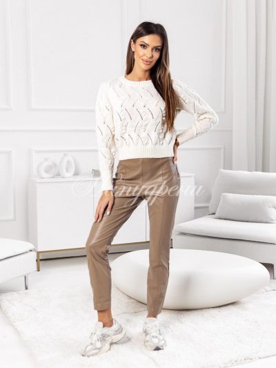 Дамска блуза "Elis" в бял цвят - код 6197