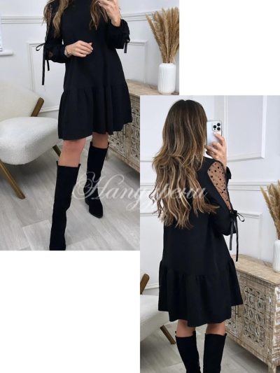 Дамска рокля "Point" в черен цвят - код 6374