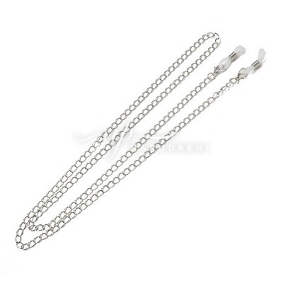 Верижка за очила с изчистен дизайн в сребристо - код 6611