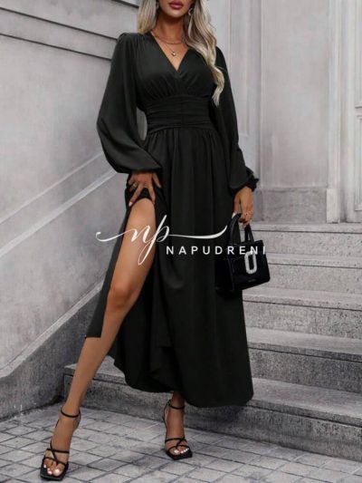 Елегантна рокля "Missandei" в черен цвят - код 6479