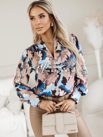 Дамска ефектна риза "Multicolored" - код 6483