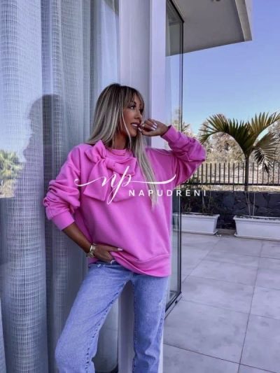 Дамска блуза "Tofu" в цикламен цвят - код 6641