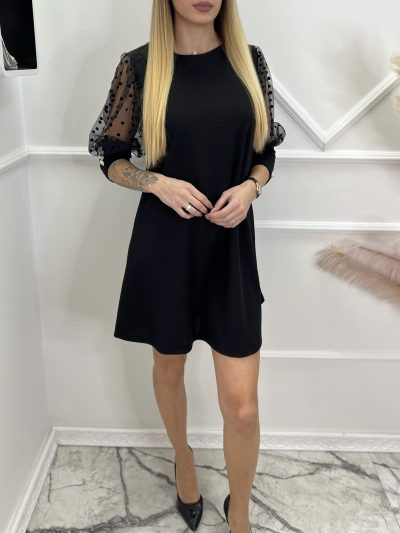 Дамска свободна рокля с елегантни ръкави - код 6524