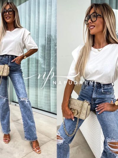 Дамскa блуза "Nataly" в бял цвят - код 6679