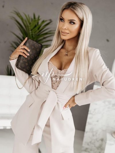 Дамски комплект "Anry" в бежов цвят - код 6755