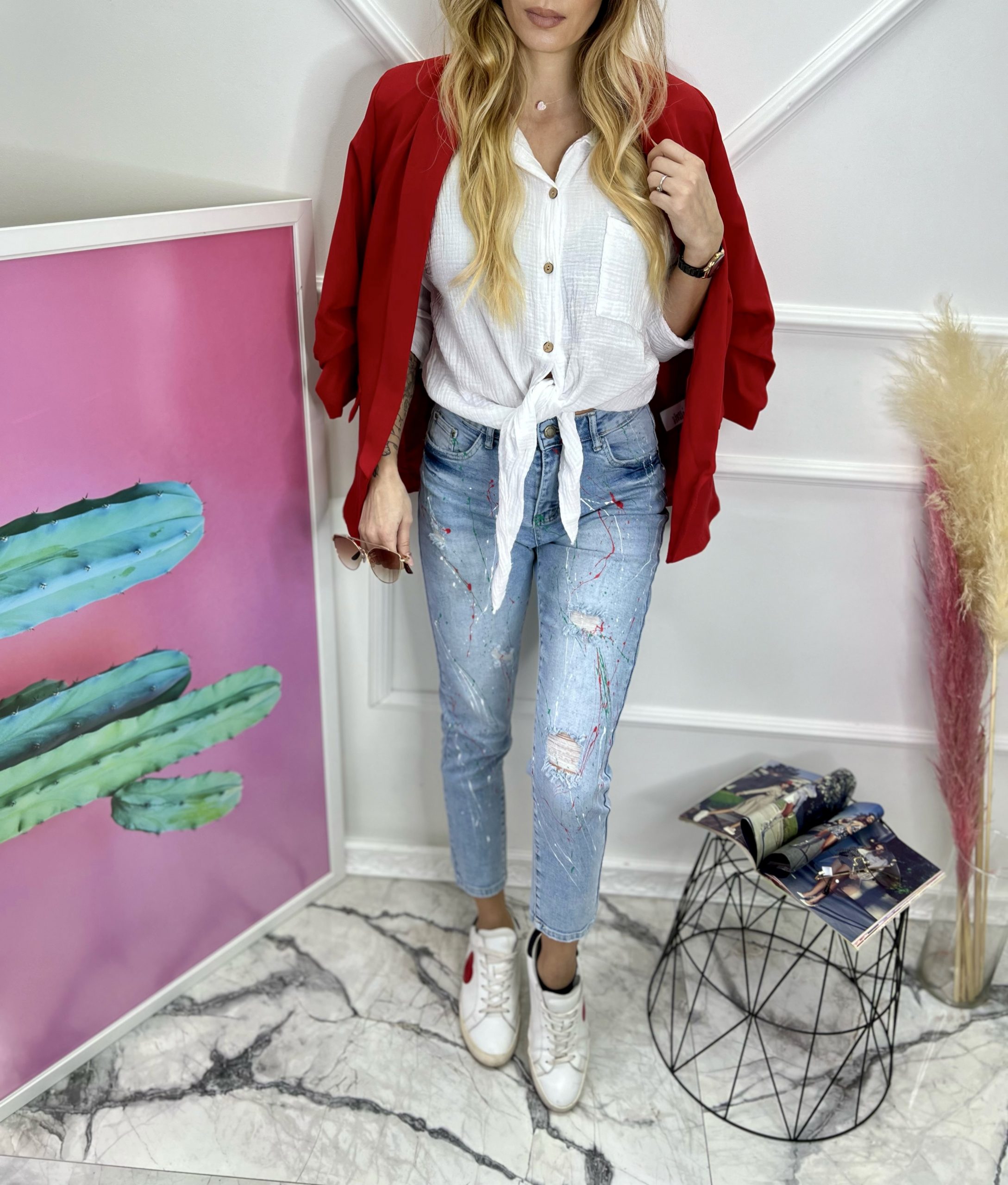 аутфит сако дънки