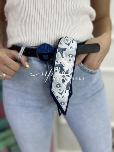 Дамски дънки по тялото в светлосин цвят - код 6733