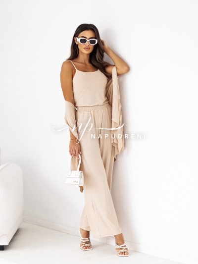 Дамски комплект от 3 части в бежов цвят -код 6951
