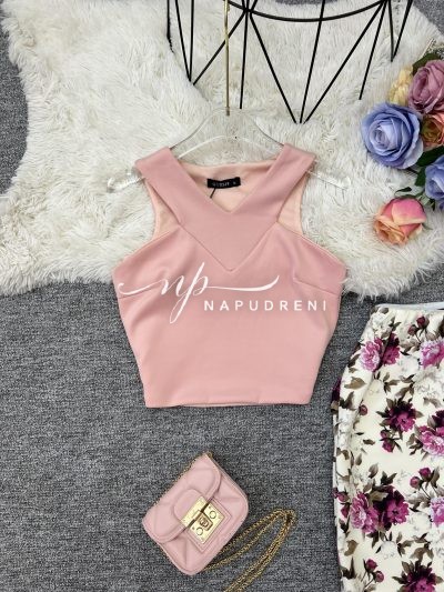 Дамски комплект от две части в розов цвят – код 7074