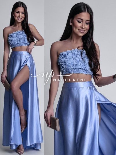 Дамски комплект "Lovely" в син цвят - код 7171