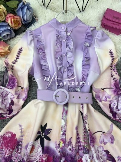 Дамска рокля ''Spring'' в лилав цвят  – код 7068