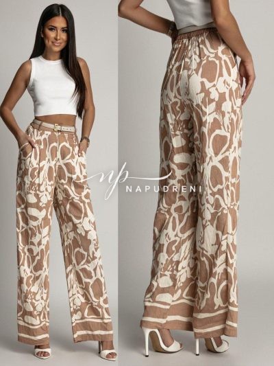 Дамски комплект с колан в бежов цвят - код 7154