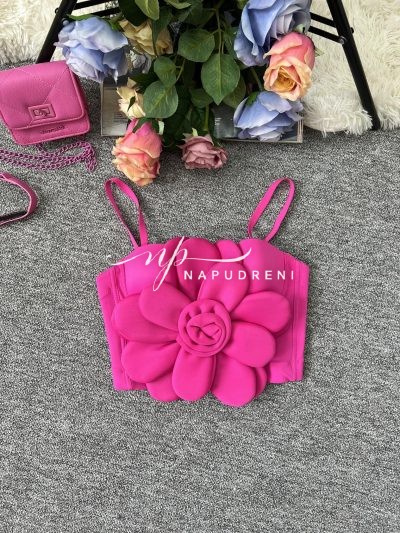 Дамско бюстие "Rose" в цикламен цвят – код 7402