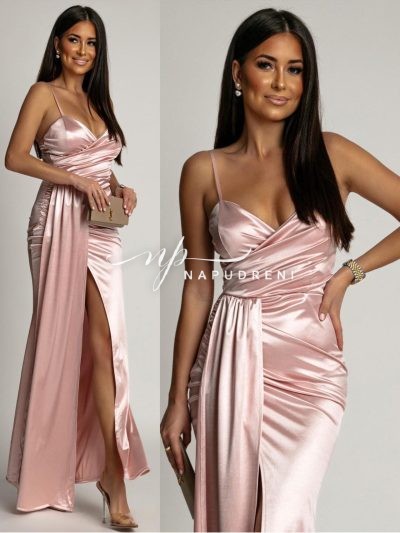 Дамска рокля "Jasmin" в розов цвят – код 7377