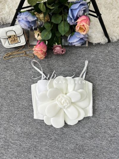 Дамско бюстие "Rose" в бял цвят – код 7403