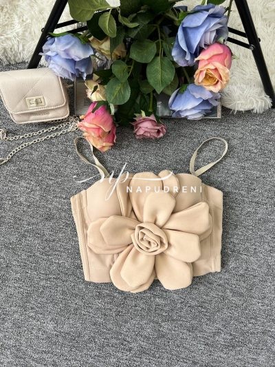 Дамско бюстие "Rose" в бежов цвят – код 7401